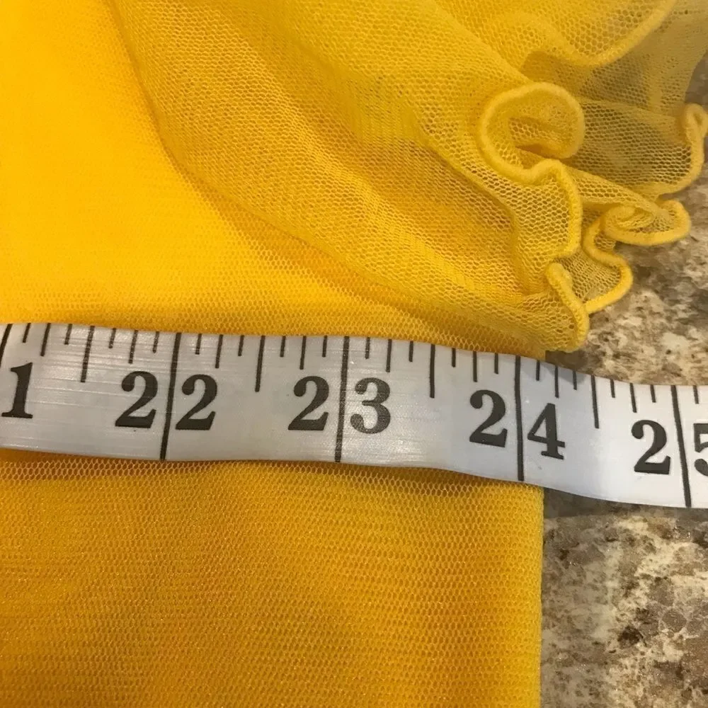 Giorgio Fiodine Yellow Blouse Plus Size Womens 26 28 NWT - Picture 10 of 16